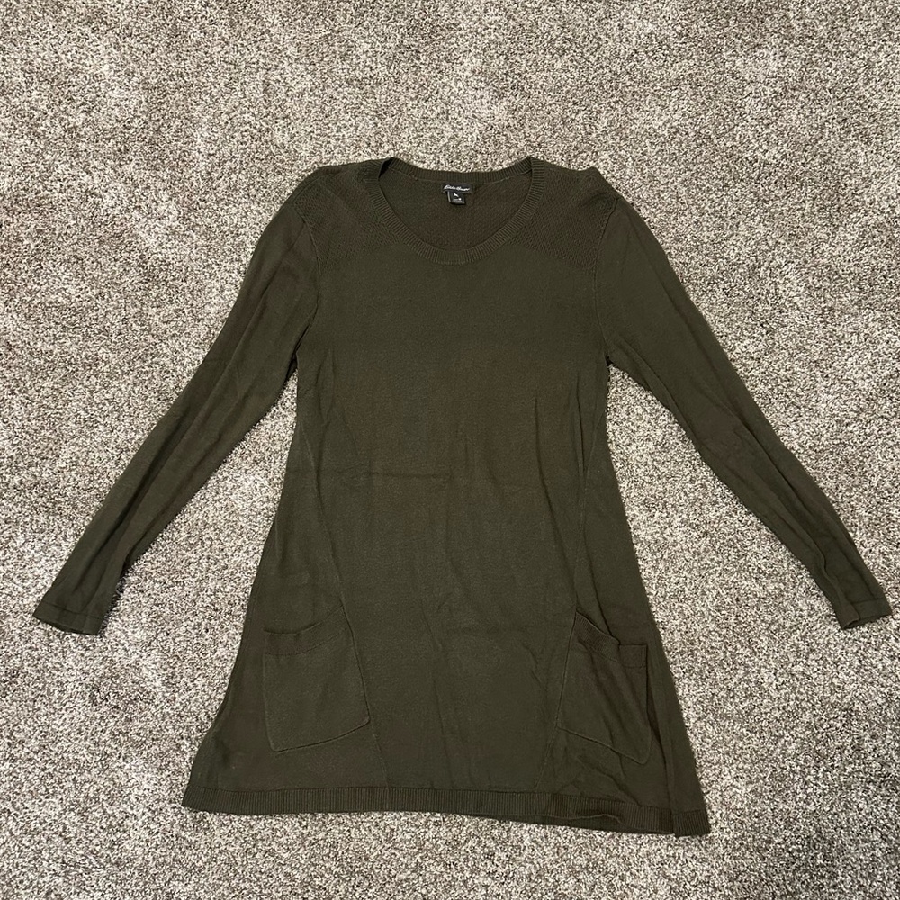 Eddie Bauer Green Sweater Tunic